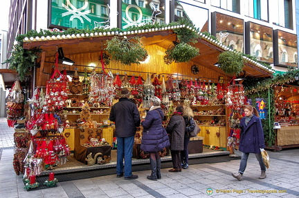 Christmas decorations stall